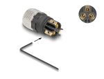 DeLOCK M8 Steckverbinder A-kodiert 3 Pin Buchse zur Montage mit Schraubanschluss
