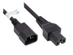Alcasa P1450-S010 Stromkabel Schwarz 1 m C14-Koppler...