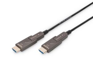 Digitus 4K - HDMI AOC Hybrid Glasfaserkabel mit 30m abnehmbaren Stecker