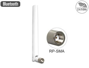 DELOCK WL-Antenne RP-SMA 2 4 dBi omni Gelenk weiß