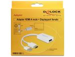 DeLOCK 62496 Videokabel-Adapter 0,245 m DisplayPort HDMI + USB Weiß