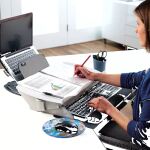 Fellowes Easy Glide Dokumentenhalter Schwarz, Grau