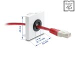 DELOCK Easy 45 Kabeldurchführung rund 14 mm Durchm.