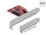 DELOCK 2 Port SATA PCI Express x2 Karte mit RAID 1 Spiegelu.