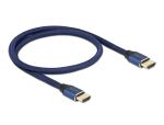 DeLOCK Ultra High Speed HDMI Kabel 48 Gbps 8K 60 Hz blau 0,5 m zertifiziert