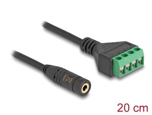 DELOCK Klinkenbuchse 3,5mm 4Pin <Terminalblock Adapter 20 cm