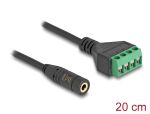 DELOCK Klinkenbuchse 3,5mm 4Pin <Terminalblock Adapter...