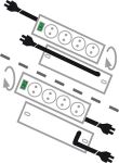 Brennenstuhl 1153300467 Schwarz 7 AC-Ausgänge 230 V 2 m
