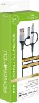 Schwaiger LKU 100 USB Kabel USB 2.0 1,5 m USB A Micro-USB B 0,48 Gbit/s Schwarz, Silber