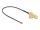 DeLOCK Antennenkabel SMA 90° PCB Buchse zum Einbau zu I-PEX Inc., MHF® I Stecker 1.13 25 cm Gewindelänge 15 mm