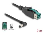 DELOCK PoweredUSB Kab. St. 12V zu DC 5,5 x 2,5 mm St. gew.2m
