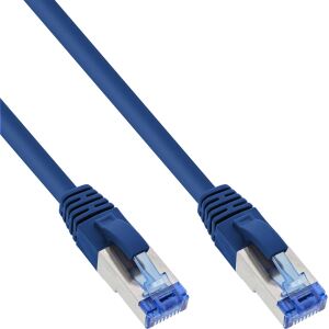 Patchkabel Cat.6A S/FTP 500MHz 3m mit Nasenschutz, blau