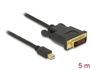 DELOCK Kabel mini DP 1.1 -> DVI (24+1) St/St 5.0m schwarz