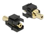 DELOCK Keystone Modul Klinkenbuchse 3,5mm 3 Pin vergoldet sw