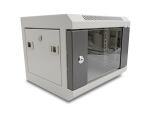 DELOCK 10" Netzwerkschrank mit Glastür 4 HE grau