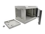 DELOCK 10" Netzwerkschrank mit Glastür 4 HE grau