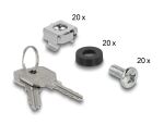 DELOCK 10" Netzwerkschrank mit Glastür 4 HE grau