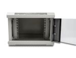 DELOCK 10" Netzwerkschrank mit Glastür 4 HE grau