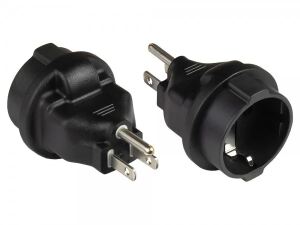 Alcasa PA-4502S Netzstecker-Adapter Typ B Typ F Schwarz