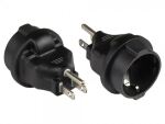 Alcasa PA-4502S Netzstecker-Adapter Typ B Typ F Schwarz