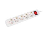 Lanberg PS1-05F-0300-W Verlängerungskabel 3 m 5 AC-Ausgänge Drinnen Weiß