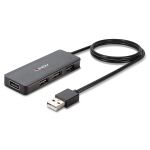 Lindy 42986 Schnittstellen-Hub USB 2.0 480 Mbit/s Schwarz