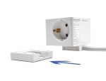 DeLOCK Steckdosenwürfel mit Verlängerungskabel 3-fach mit Kindersicherung und USB PD 3.0 Ladegerät 20 W, 1,5 m Kabel, weiß