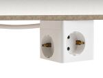DeLOCK Steckdosenwürfel mit Verlängerungskabel 3-fach mit Kindersicherung und USB PD 3.0 Ladegerät 20 W, 1,5 m Kabel, weiß