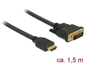 DeLOCK 85653 Videokabel-Adapter 1,5 m HDMI Typ A (Standard) DVI Schwarz