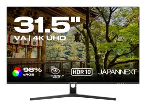 JAPANNEXT JN-V315UHDR Computerbildschirm 80 cm (31.5") 3840 x 2160 Pixel 4K Ultra HD LCD Schwarz