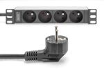 Digitus 10" Steckdosenleiste mit Aluminiumprofil, 4-fach CEE 7/5 Steckdosen