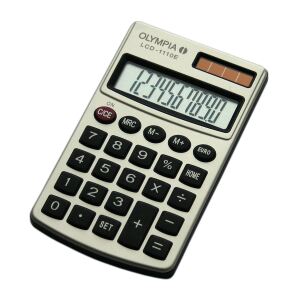 Olympia LCD 1110 E Taschenrechner Tasche Einfacher Taschenrechner Silber