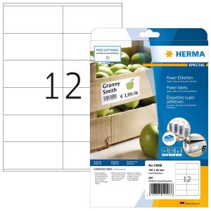 HERMA Etiketten A4 105x48 mm weiß extrem stark haftend Papier matt 300 St