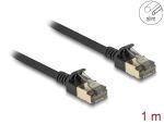 DELOCK RJ45 Netzwerkkabel Cat.8.1 F/FTP Slim Pro 1m schwarz
