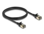 DELOCK RJ45 Netzwerkkabel Cat.8.1 F/FTP Slim Pro 1m schwarz