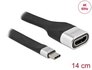 DeLOCK FPC Flachbandkabel USB Type-C zu HDMI (DP Alt Mode) 4K 60 Hz 14 cm