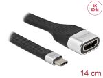 DeLOCK FPC Flachbandkabel USB Type-C zu HDMI (DP Alt Mode) 4K 60 Hz 14 cm