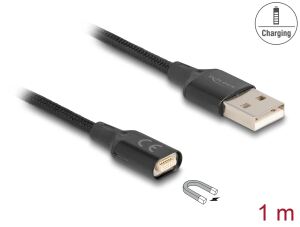 DELOCK USB Ladekabel magnetisch (88165) 1 m schwarz