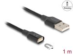 DELOCK USB Ladekabel magnetisch (88165) 1 m schwarz