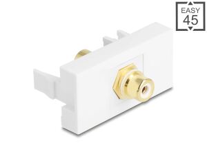 DELOCK Easy 45 Modul Cinch Buchse zu Cinch Buchse vergoldet