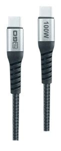 2GO 797510 USB Kabel USB 2.0 1,2 m USB C 0,48 Gbit/s 100 W Schwarz, Silber