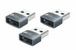 Kabelmeister Adapter USB 2.0 Stecker A an USB-C™ Buchse, Aluminiumgehäuse, grau, 3er-Set