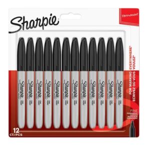 Sharpie 1996111 Permanent-Marker Feine Spitze Schwarz 12 Stück(e)