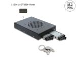 DELOCK 3.5 Wechselrahmen für 2 x M.2 NVMe SSD Slim SFF-8654