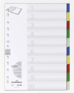 Durable 6740 Leerer Registerindex Polypropylen (PP) Mehrfarbig