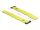 DeLOCK Klett-Kabelbinder mit Schlaufe und Befestigungsöse L 280 x B 38 mm gelb 3 Stück