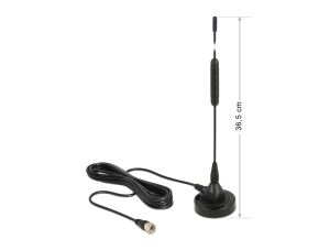DELOCK DAB-Antenne F 0dBi Standfuß starr schwarz