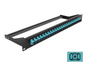 DELOCK 19" LWL Patchpanel 24 Port SC Simplex aqua