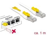 DELOCK RJ45 Kabel Cat 6A Secure 1.0m St/St