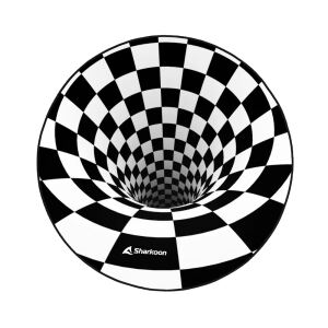 Sharkoon Bodenschutzmatte -3D Vortex D:120cm schwarz/weiß